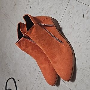 Orange Ankle Boots